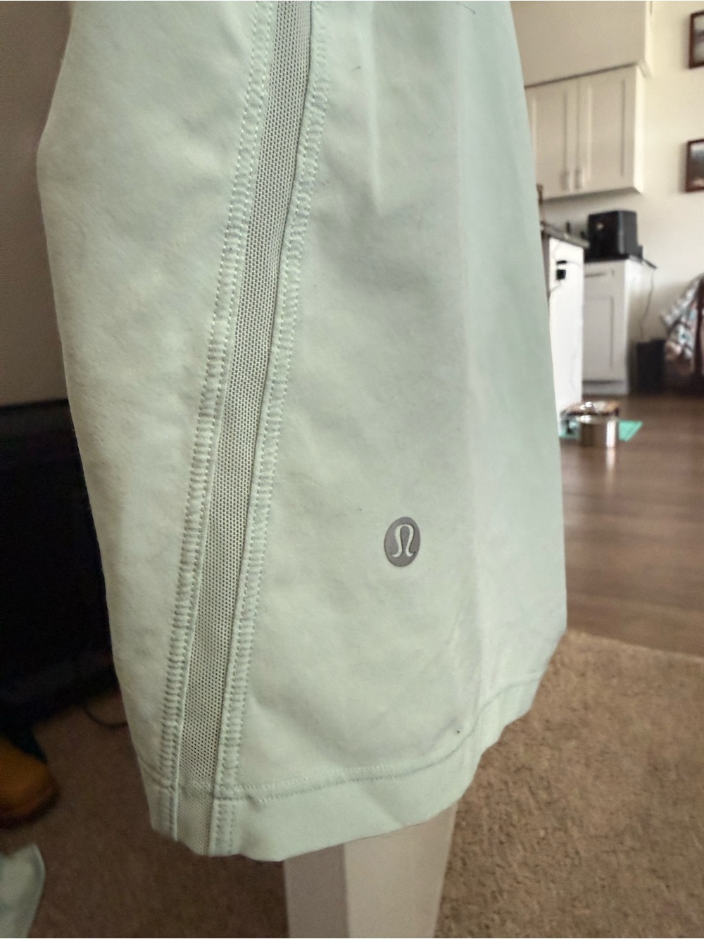 lululemon Mint Green Pace Breaker Linerless Short 7” Perforated
